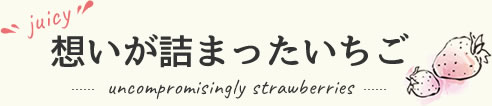 juicy想いが詰まったいちごuncompromisingly strawberries